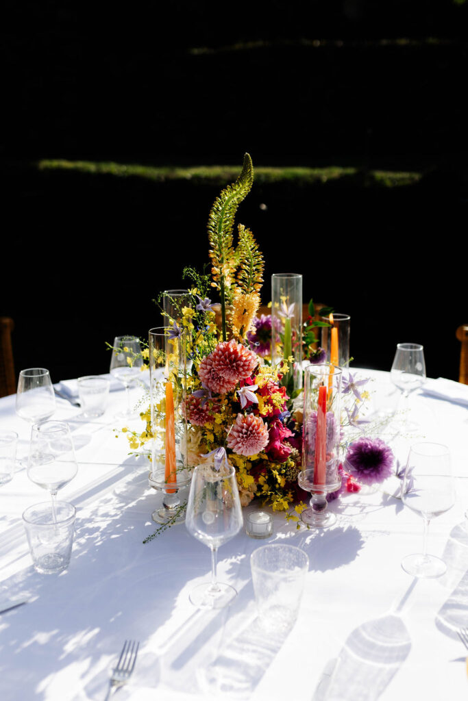 Floral arrangement at one of the best destinations in Sicily for a luxury destination wedding. 